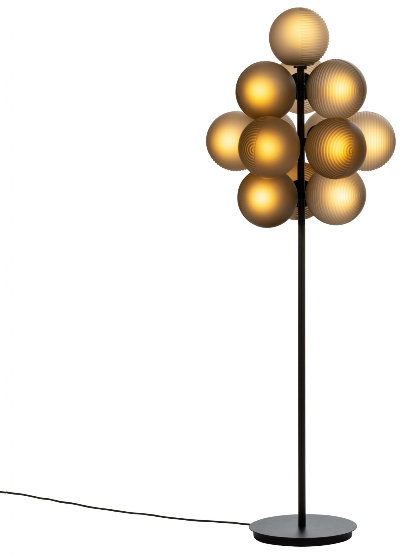 Stellar Grape Big Floor lamp Pulpo Smoke grey - Black