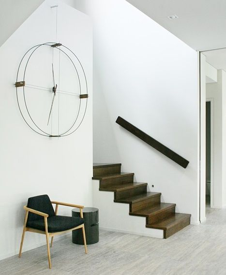 Delmori Wall Clock nomon Black/Walnut