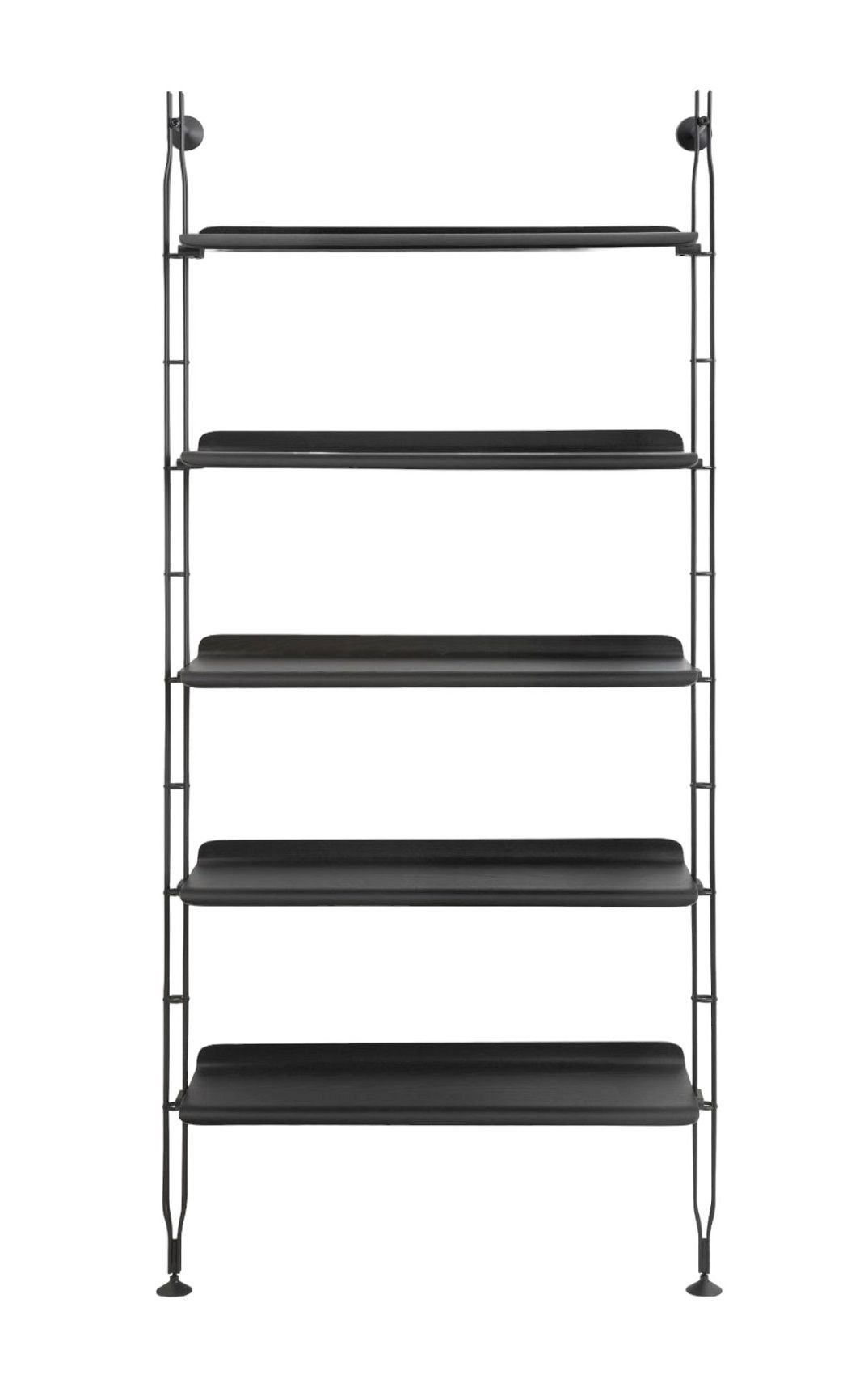 Adam Wood Shelf 5 shelves / 2 shelf supports black ash Kartell SINGLE PIECES