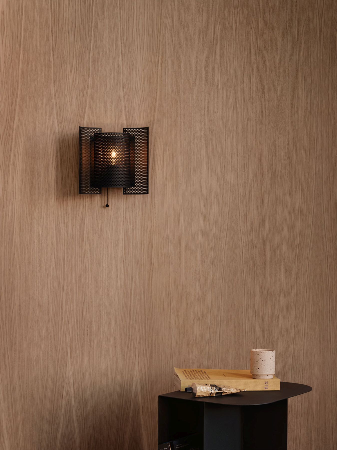 Butterfly perforated Wall lamp dark green Northern