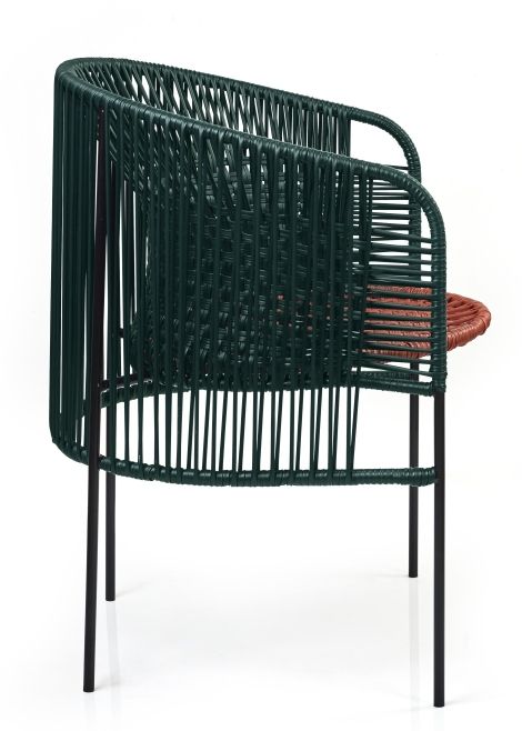 Caribe Chic Dining Chair Chair Outdoor ames Moss green / Copper / Black