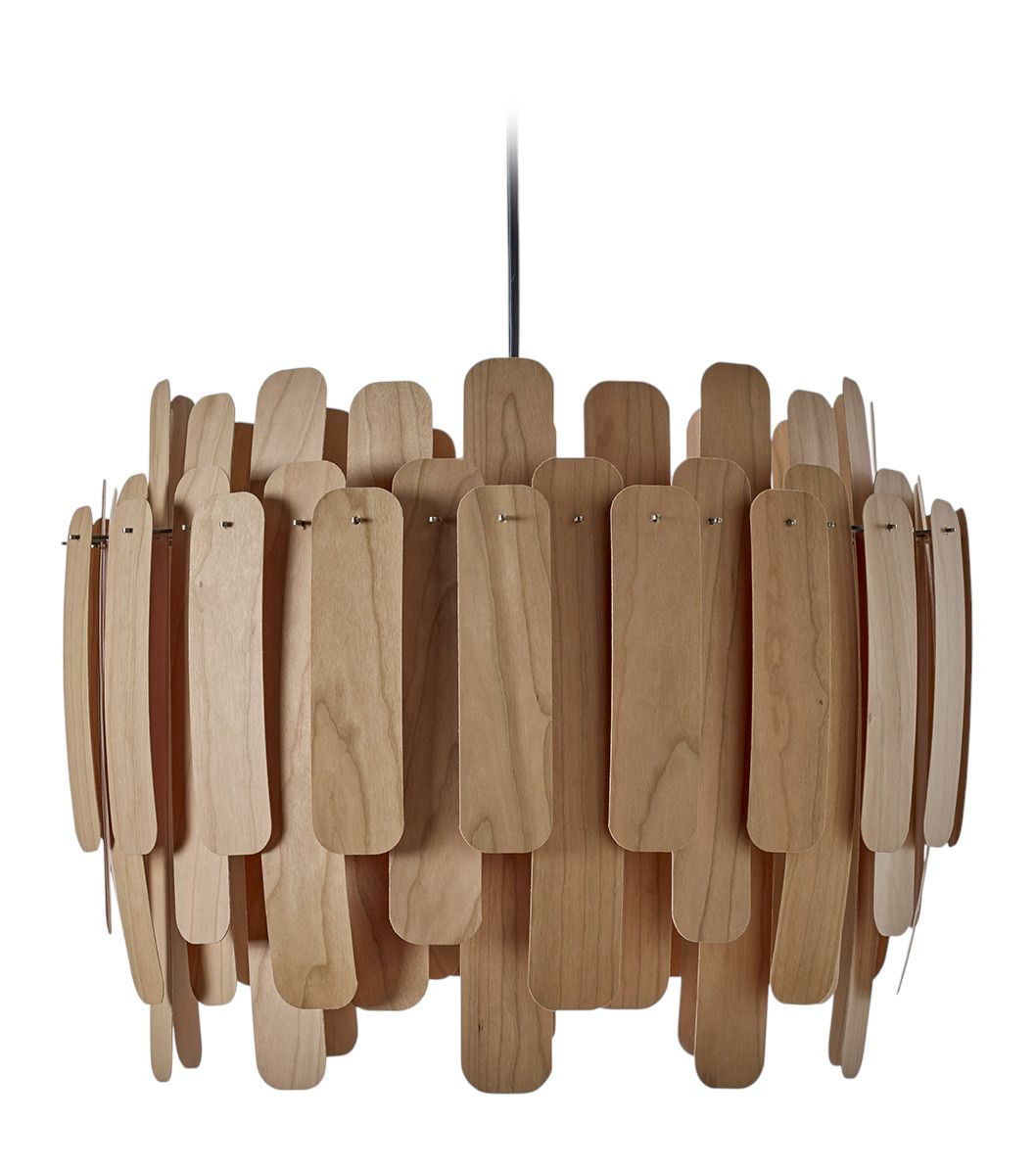 Maruja Pendelleuchte von LZF Lamps: Hängelampe aus Holzfurnier, modernes Design für Wohnzimmer und Esszimmer.