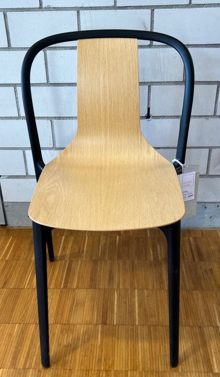 Belleville Chair Wood Chair BOWL NATURAL OAK / FRAME POLYAMIDE BLACK Vitra EXHIBITION PIECE