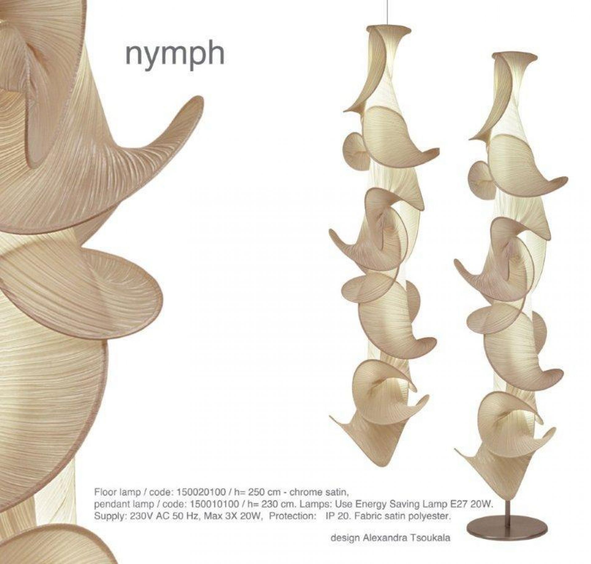 Nymph Pendant light  Alexandra Tsoukala