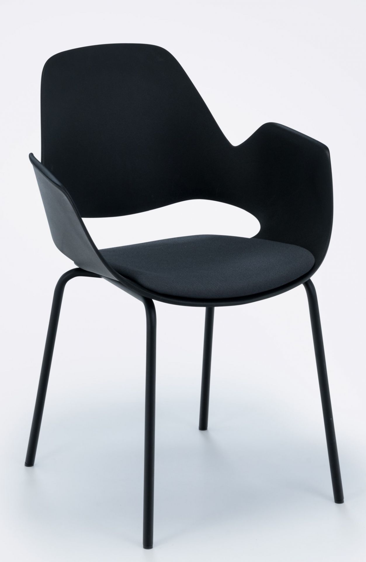 Falk Armchair Legs in black powder coated metal Houe