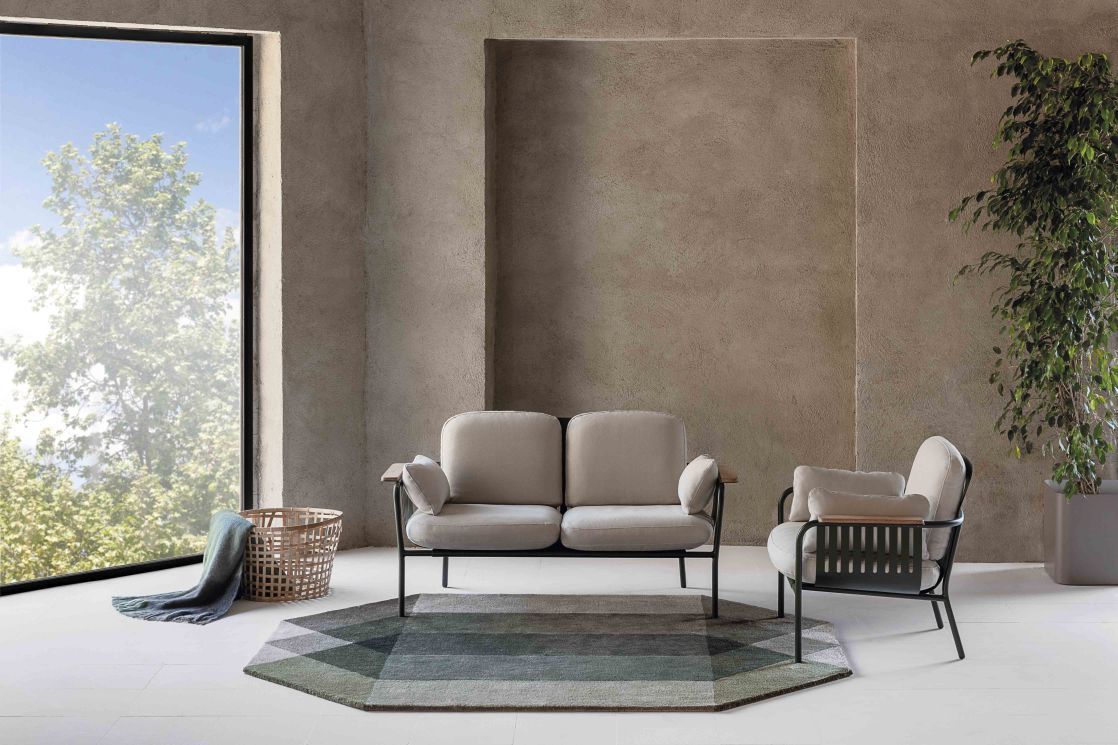 Diamond Rug Green-Grey 200 x 260cm Gan