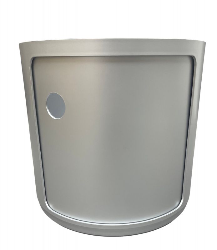 Componibili 4955 - round element high SILVER Kartell MÄNGELEXEMPLAR