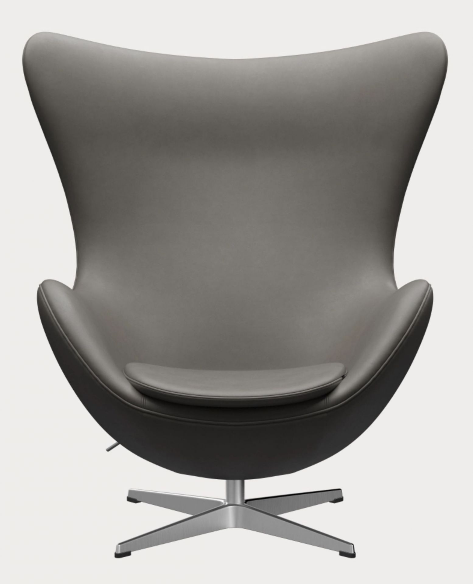Egg Chair with Stool Action Model Essential Leather Lava Fritz Hansen