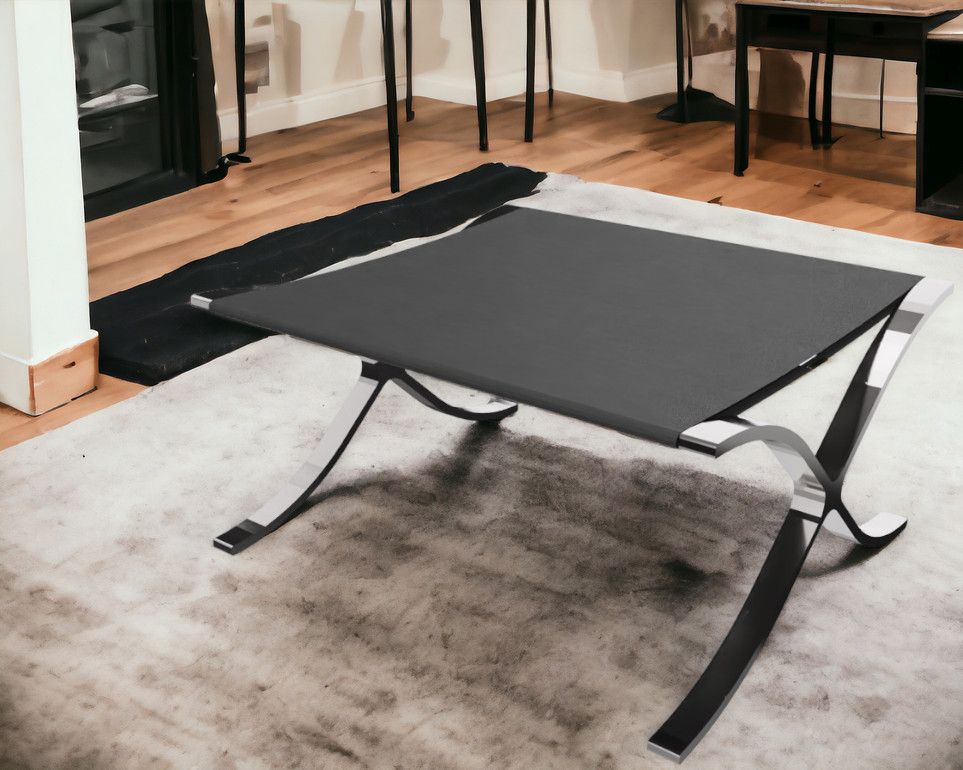 Barcelona Stool / Stool Relax with black cowhide Knoll International 