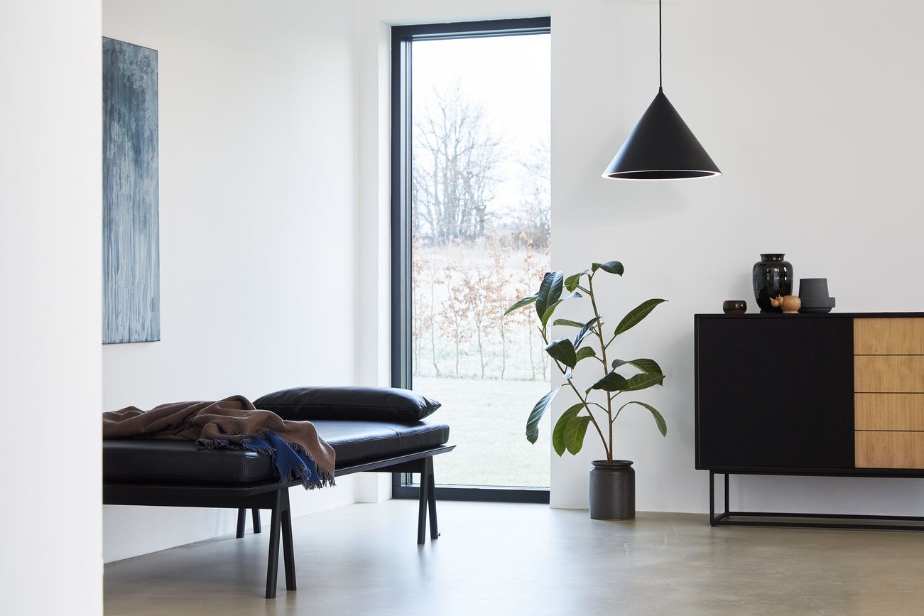 Annular Pendant Light L Woud Black