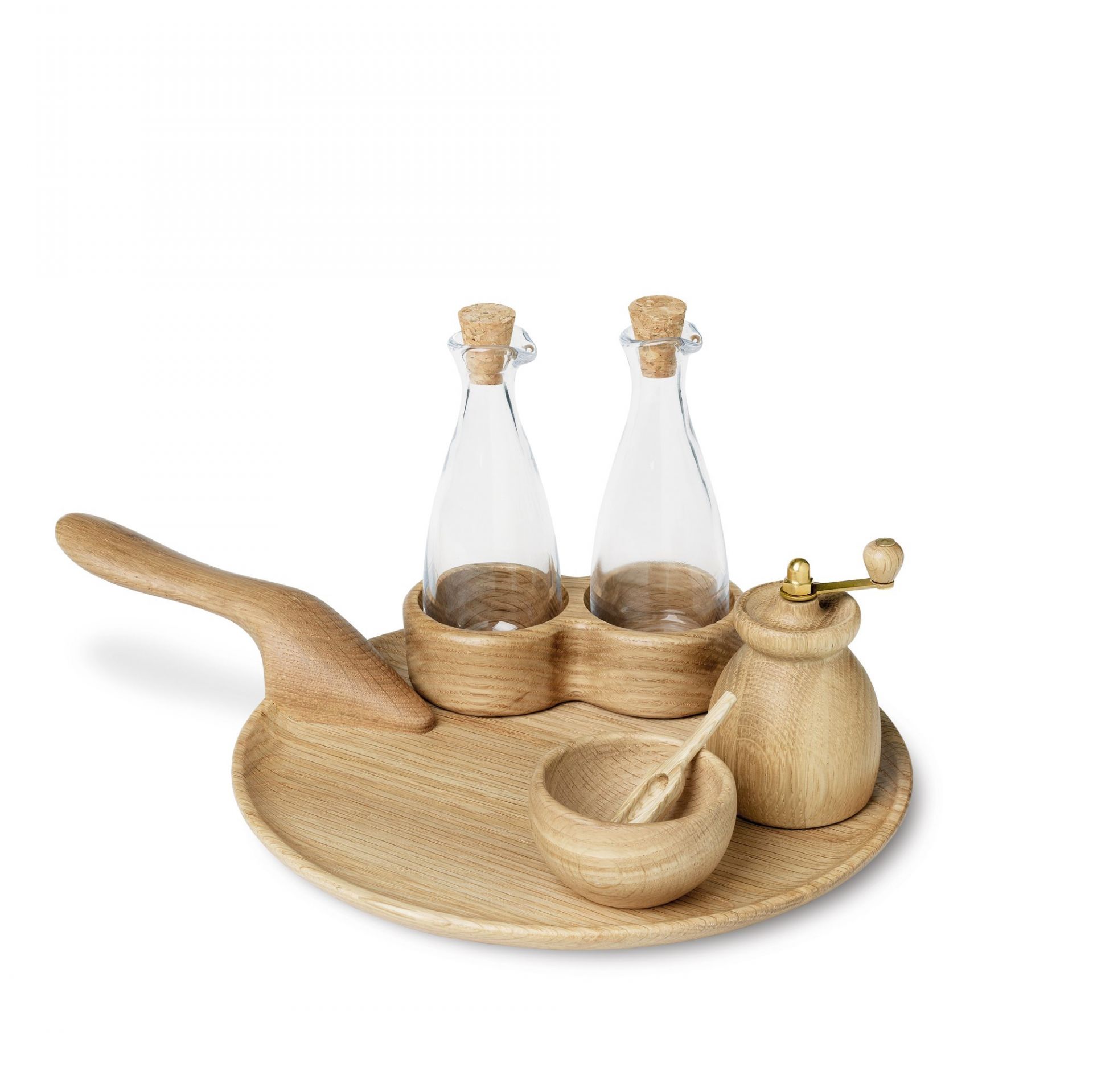 Salt cellar with spoon oak Kay Bojesen SINGLE PIECE
