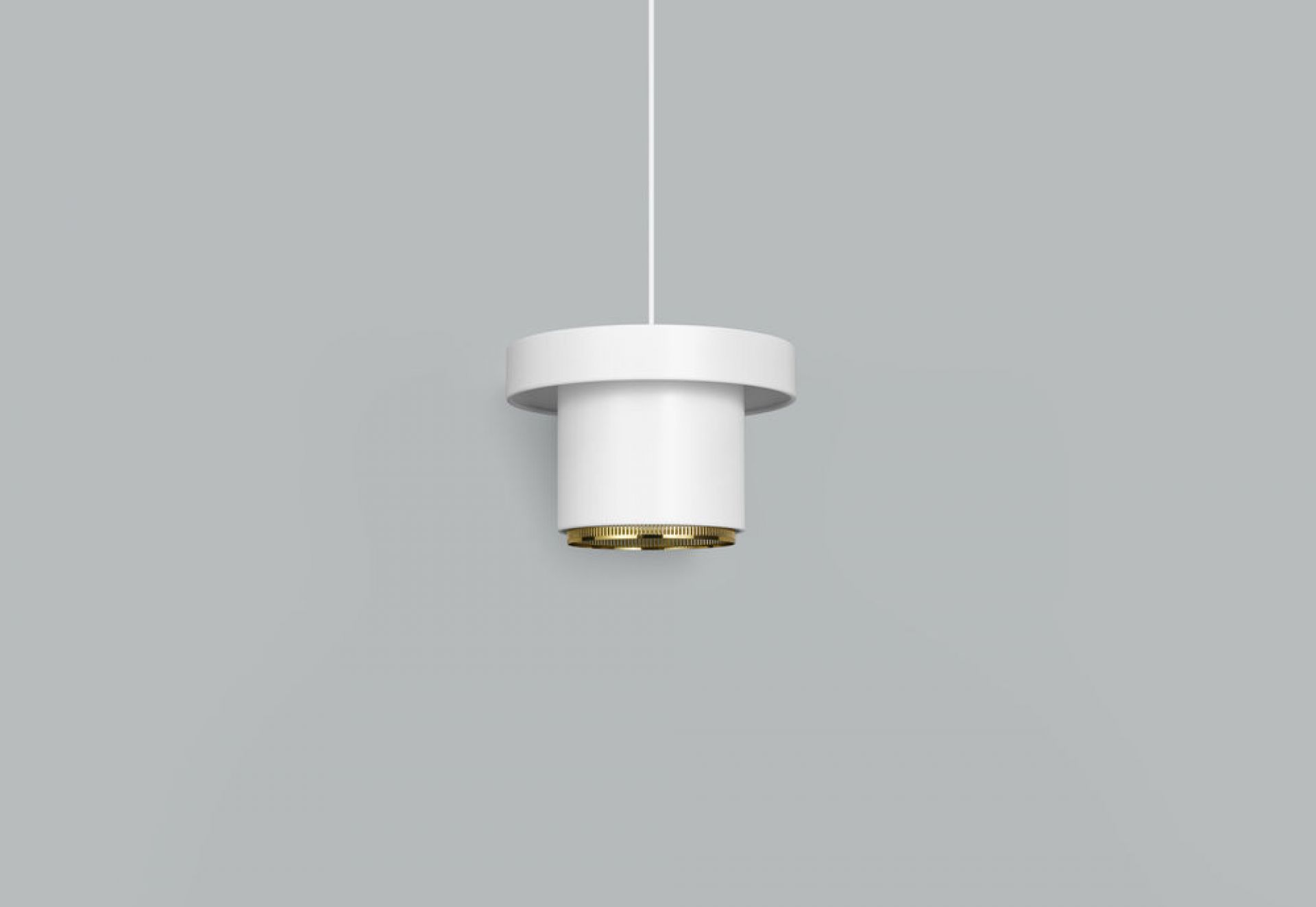 A201 Pendant light Artek White - Brass