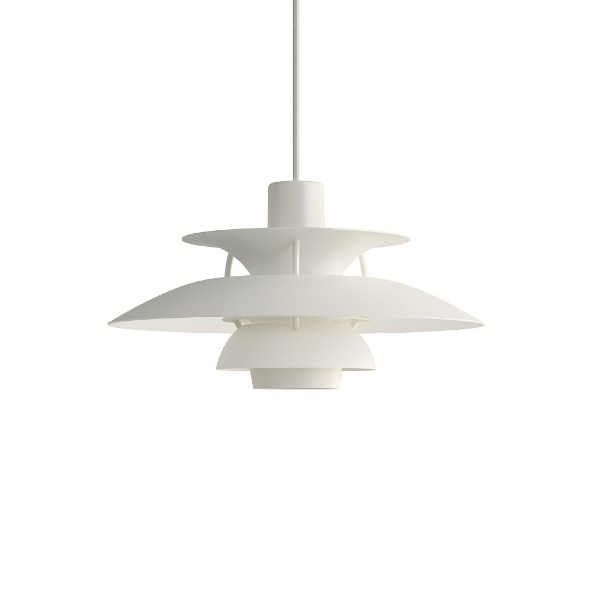 PH 5 Mini Monochrome Pendant light Louis Poulsen White