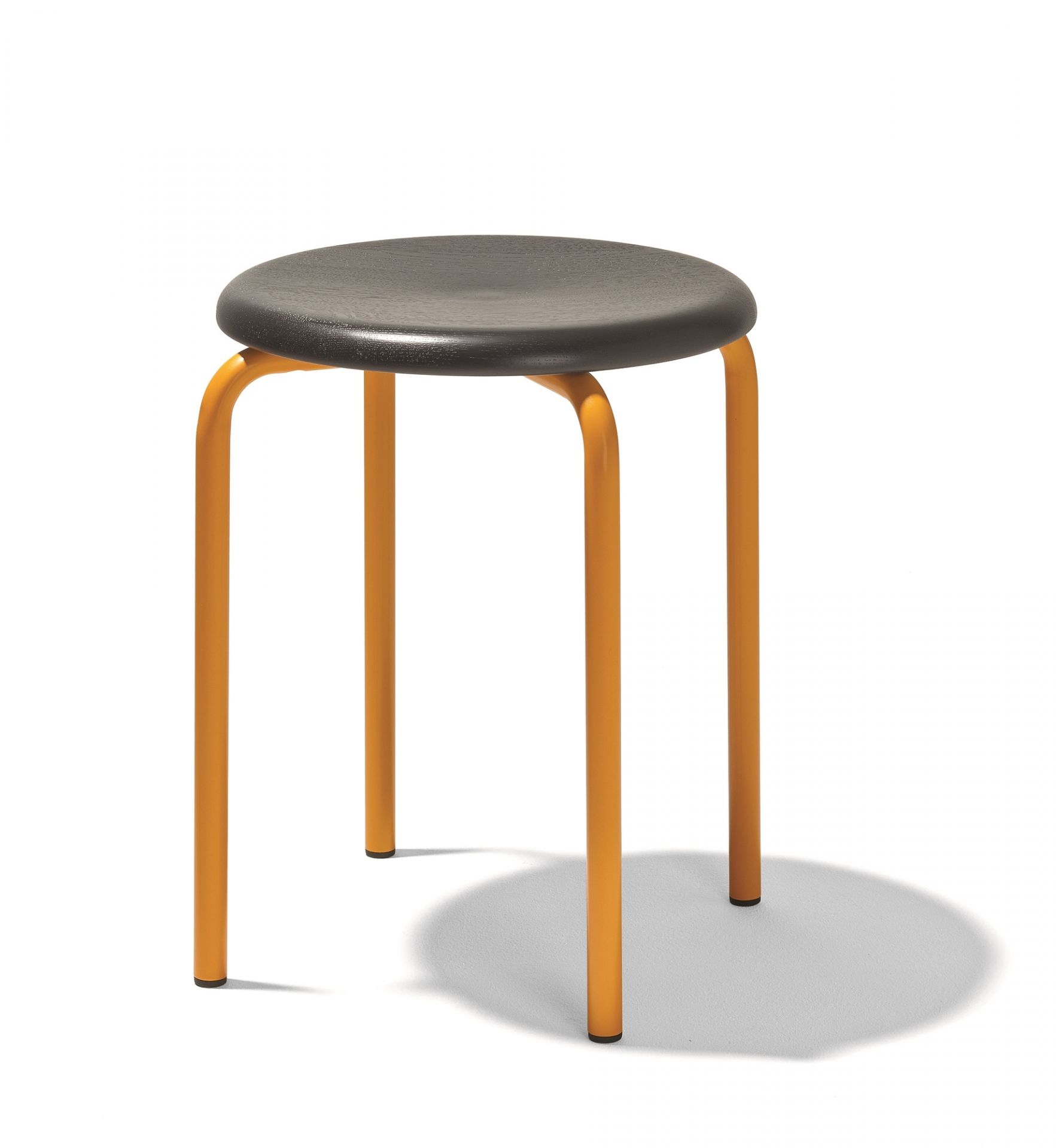 Tom Stacking stool Richard Lampert black / yellow daffodils