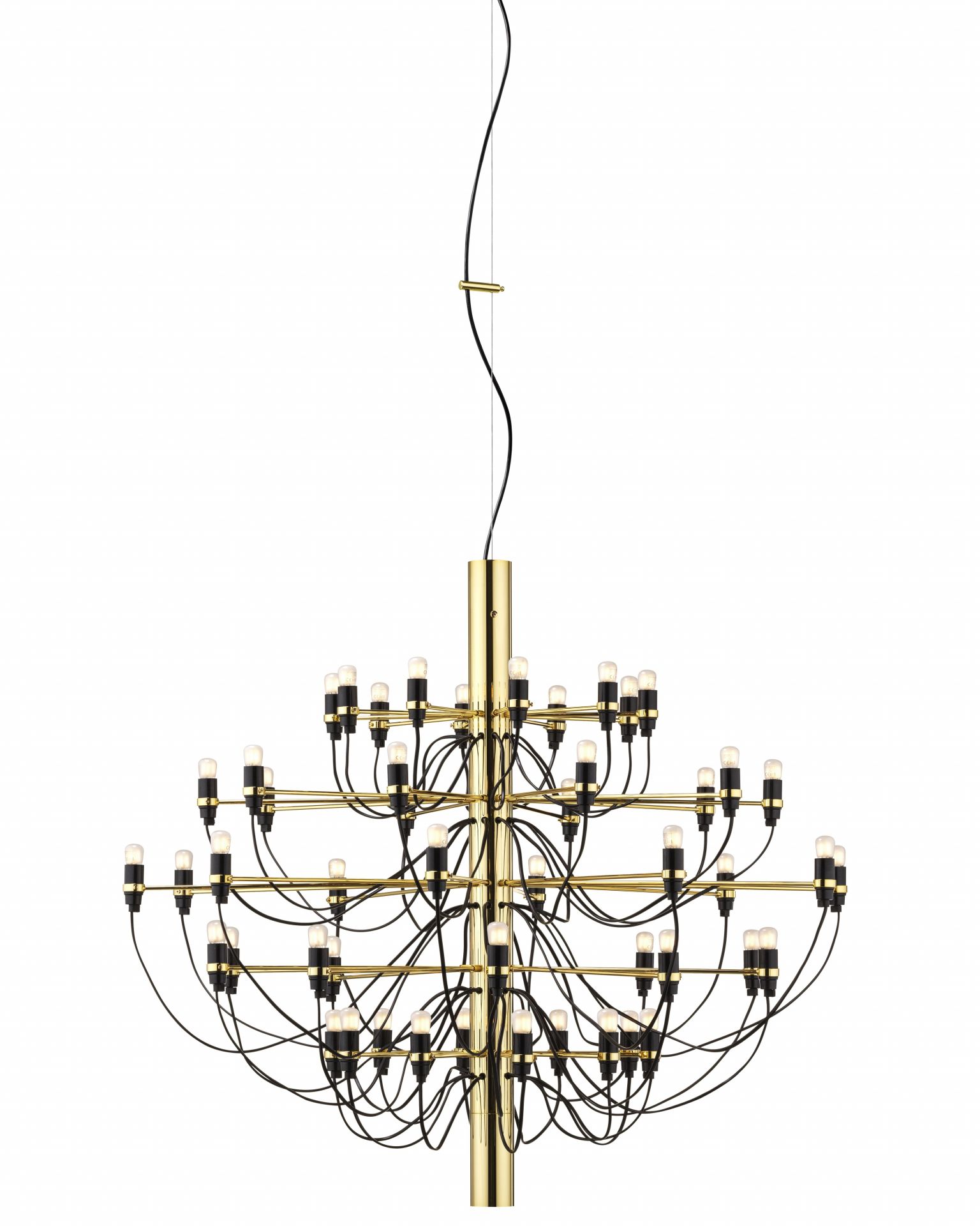 2097/50 Chandelier brass with frosted bulbs Flos