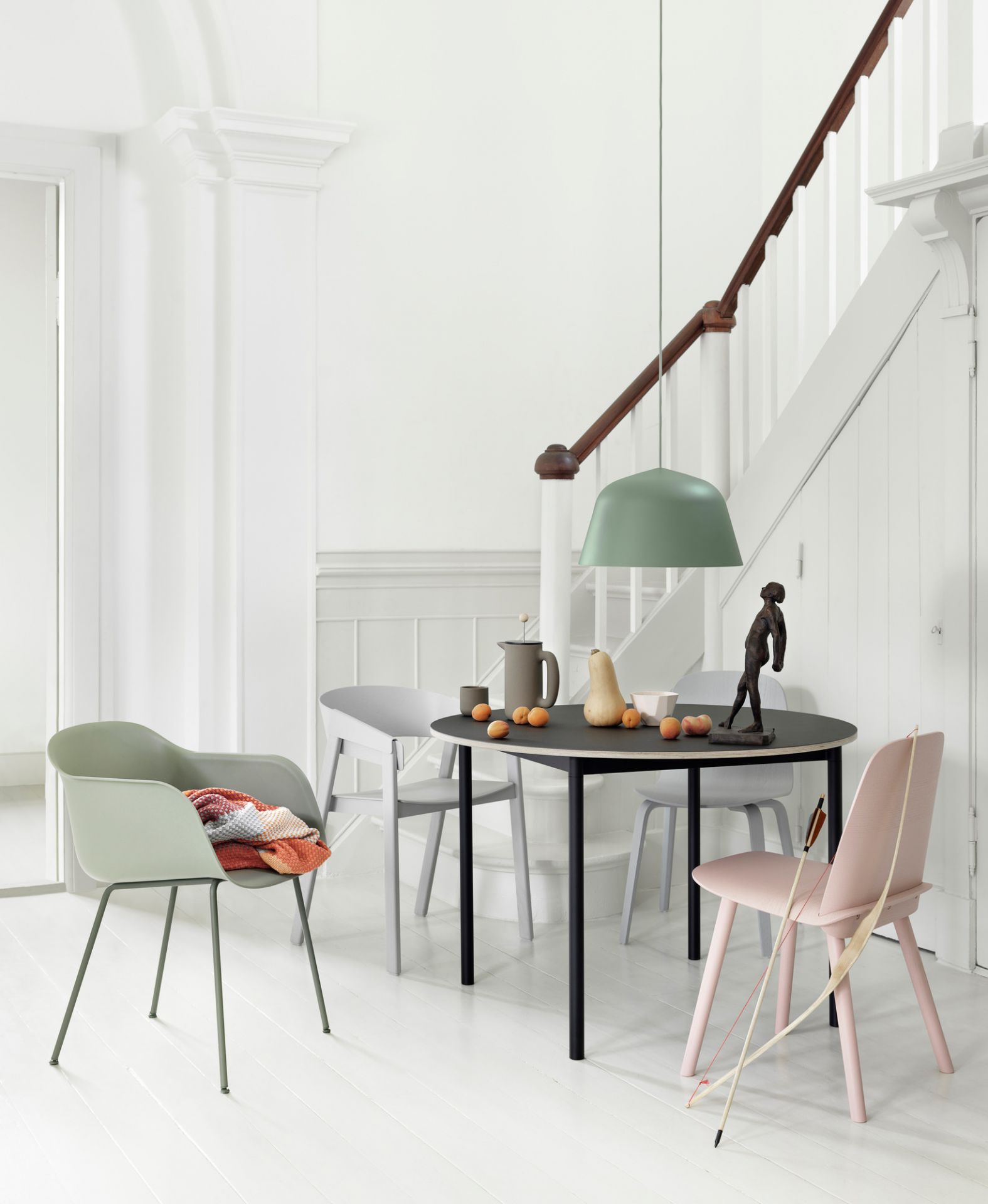 Fiber Armchair Tube Base Chair Muuto