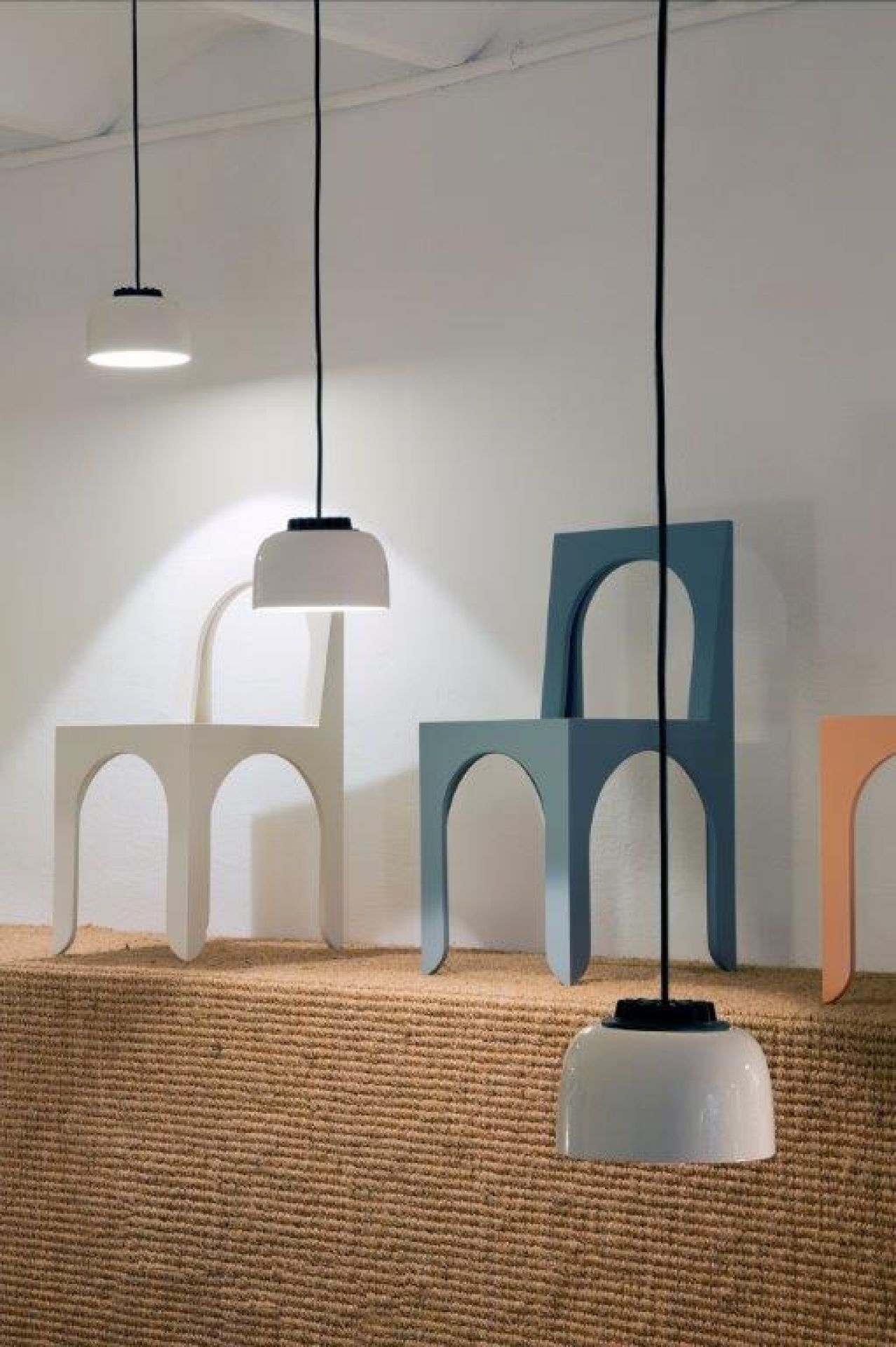 Headhat Ceramic Pendant Light Santa & Cole