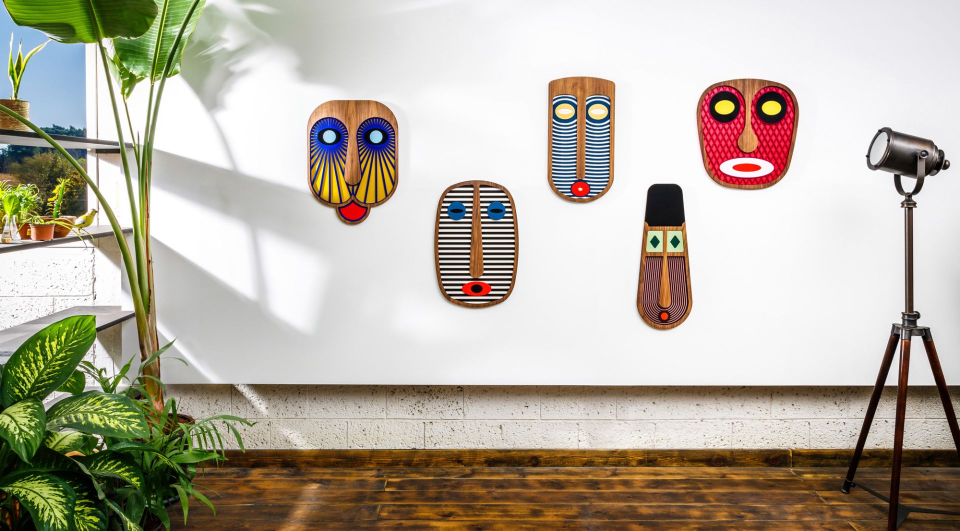 Modern African Mask #10 Medium Wall Decoration Umasqu SINGLE PIECES