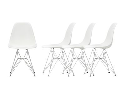 Action Eames Plastic Side Chair DSR Chair Set of 4 Vitra