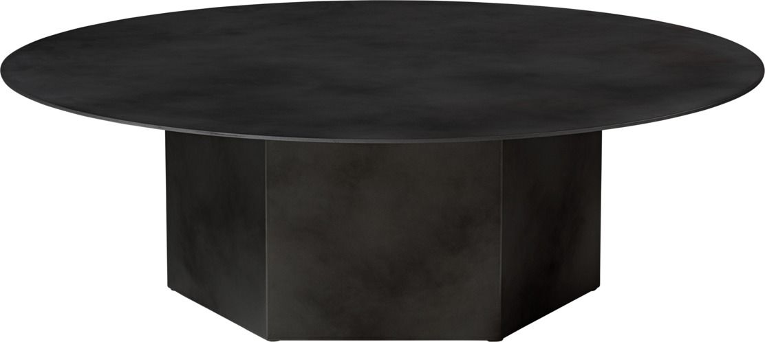 Epic Coffee Table Midnight Black Steel 110 Gubi