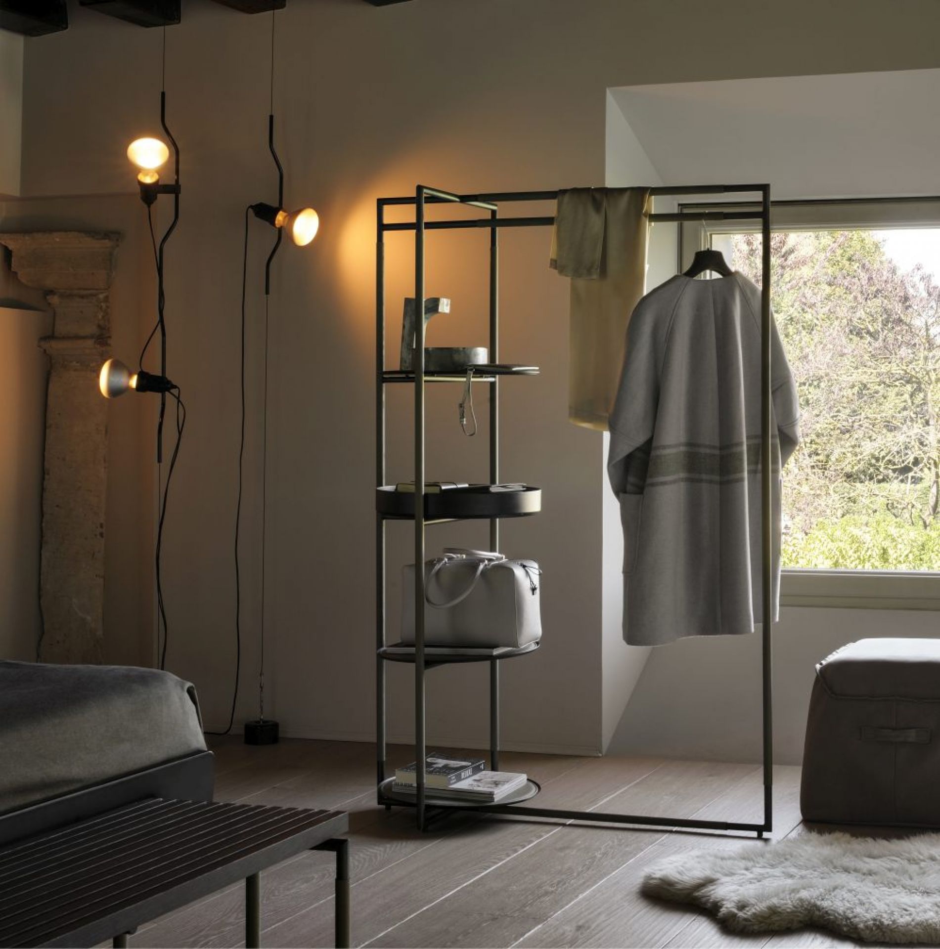 Parentesi Lamp with switch Flos Red