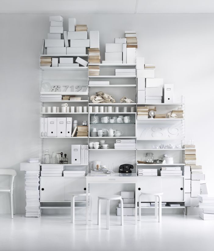 Single Unit Shelf W 78 cm Pack of 3 String Furniture 