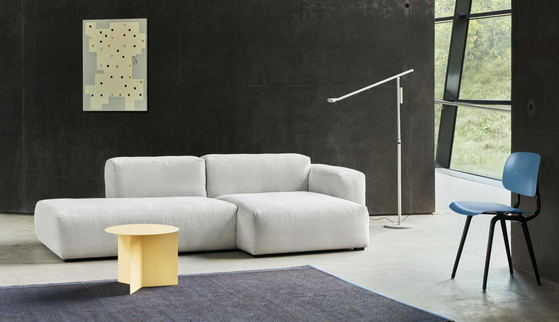 Mags Soft Sofa Low 2,5-seater Combination 3 with armrest right Hay