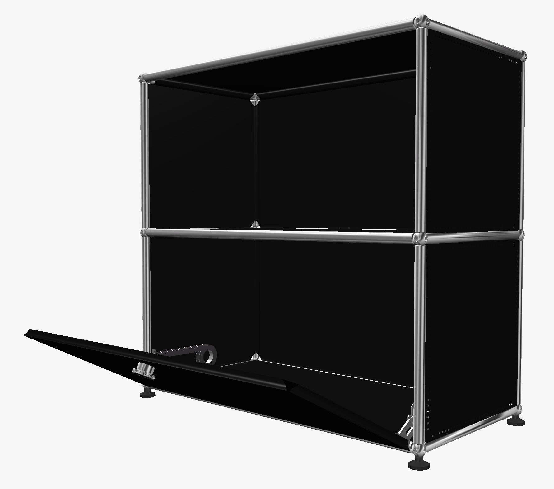 USM Haller Sideboard 1 Open / 1 Flap Graphite black - FAST DELIVERY    