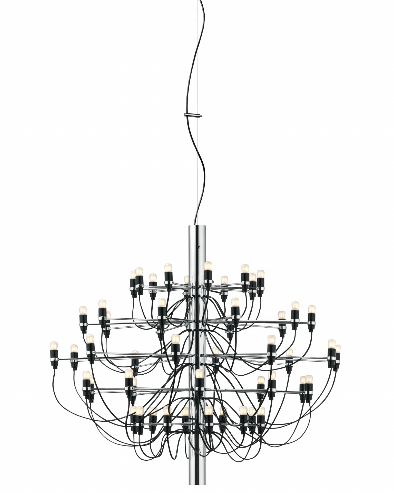 2097/50 Chandelier chrome with frosted bulbs Flos