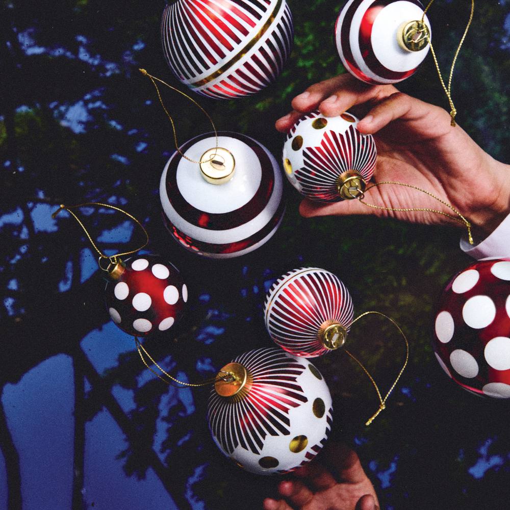 NZ04SET1 Delight Christmas bauble set Alessi   