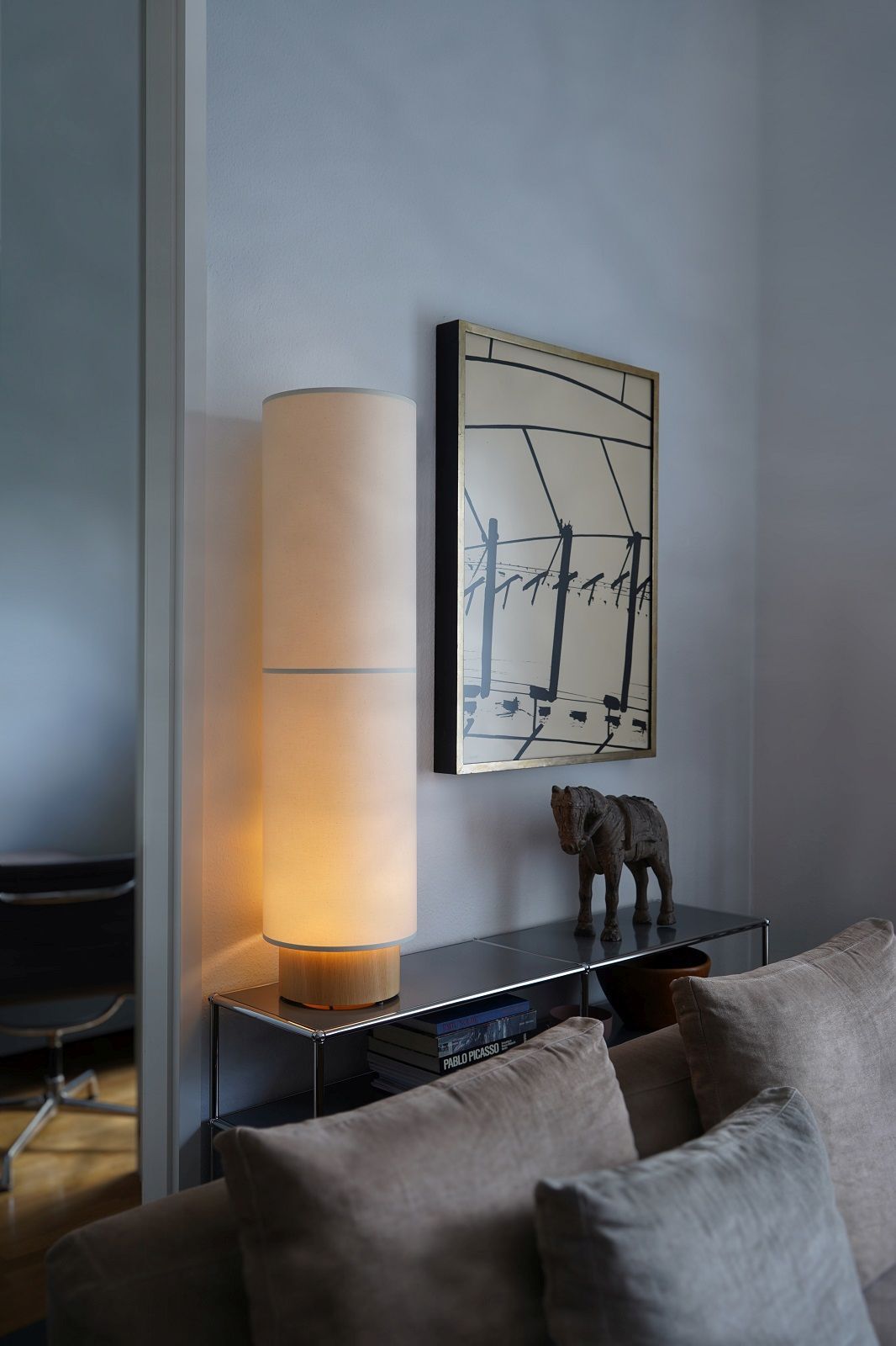 Hiro Floor lamp Floor lamp / Table lamp medium Maigrau
