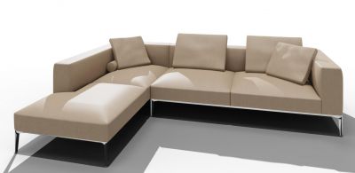 Jaan Living 3 Seater Sofa with 2 Back Cushions, 2 Comfort Cushions & 2 Comfort Castors Combi Q21 Walter Knoll 
