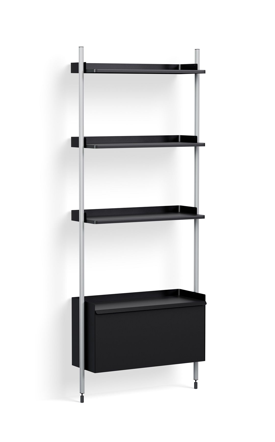 Pier System 131 1 Column Shelf Hay Black-Aluminium