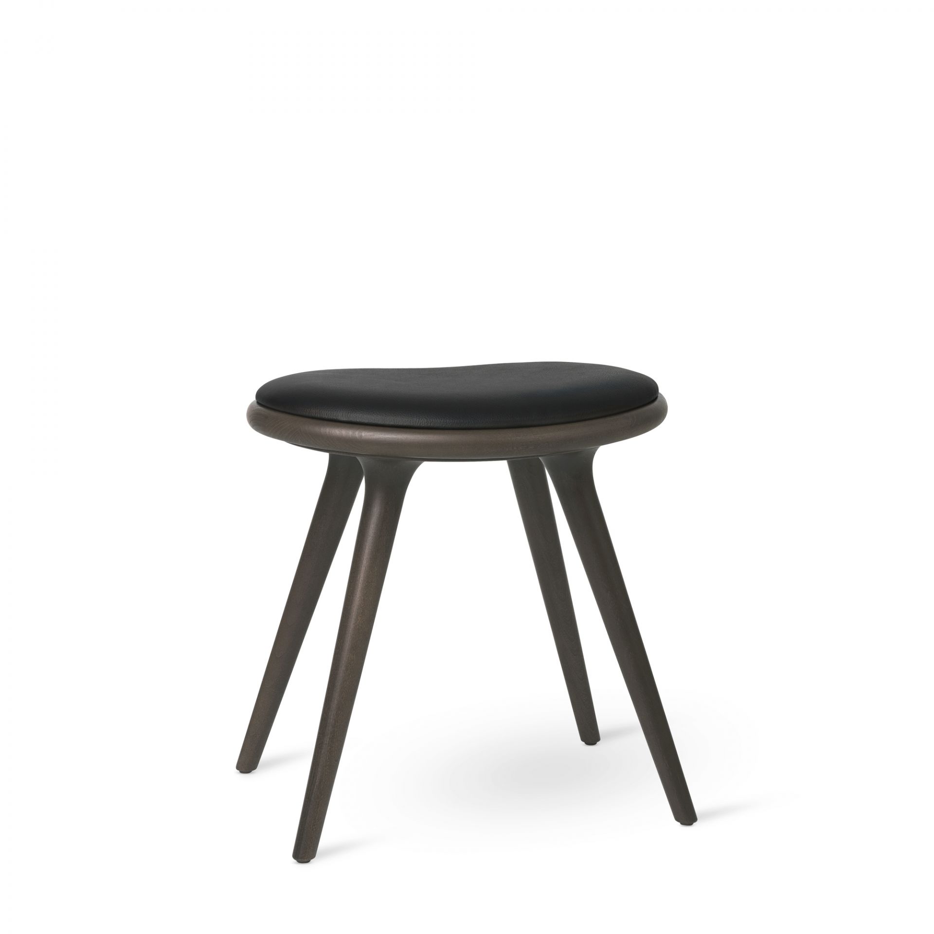 Stool / Bar stool Sirka grey colored solid beech Mater