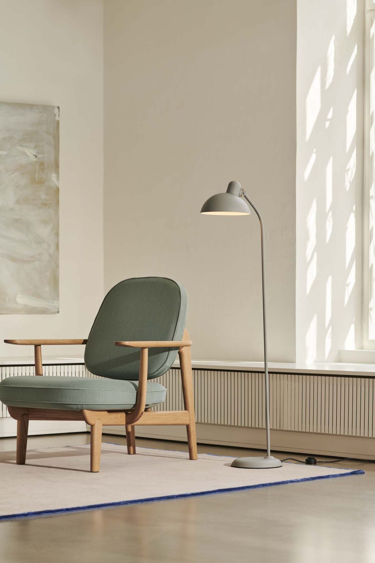 6556 F Floor lamp KAISER idell Fritz Hansen Easy grey