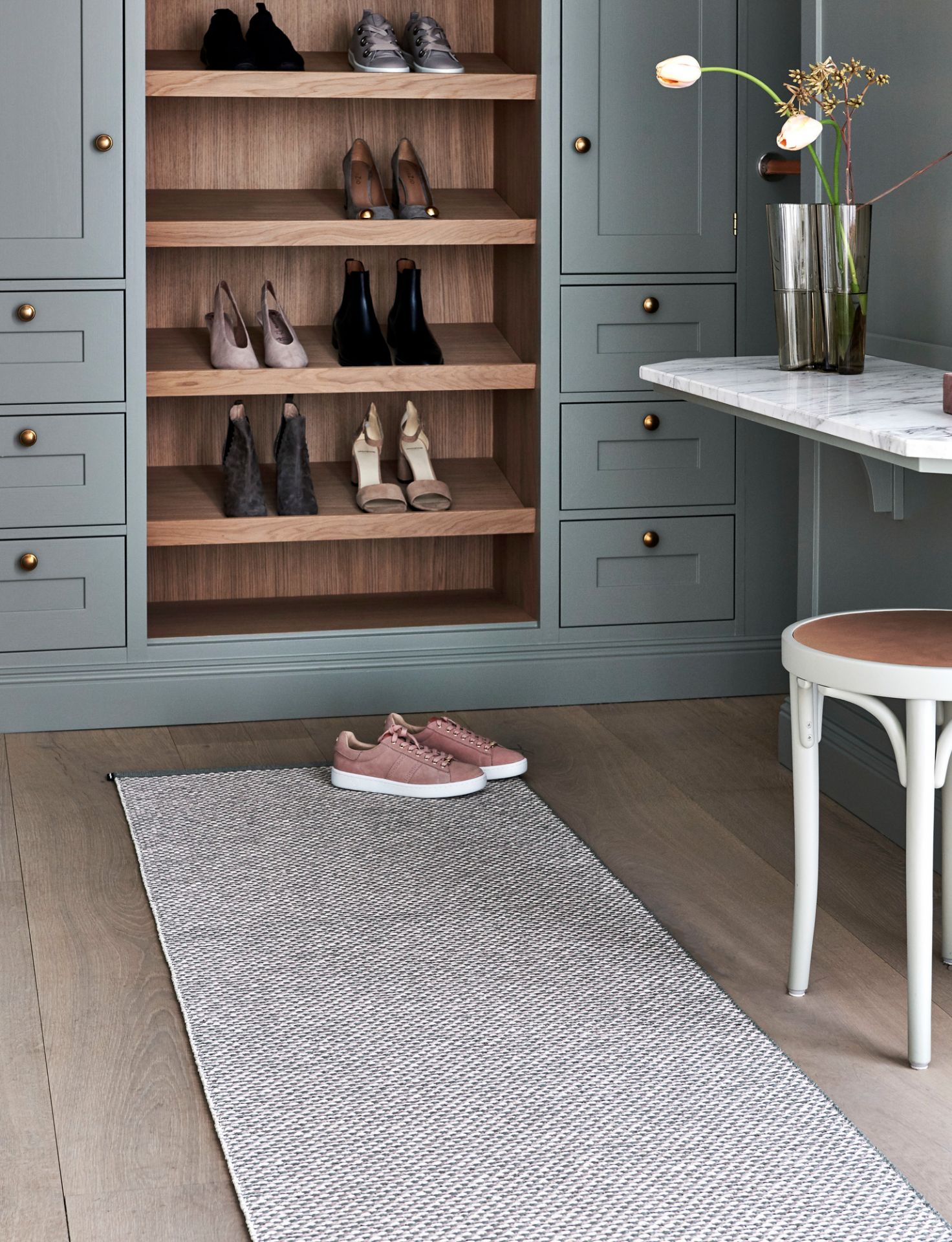 Effi Plastic rug 70x200 cm Pappelina granite