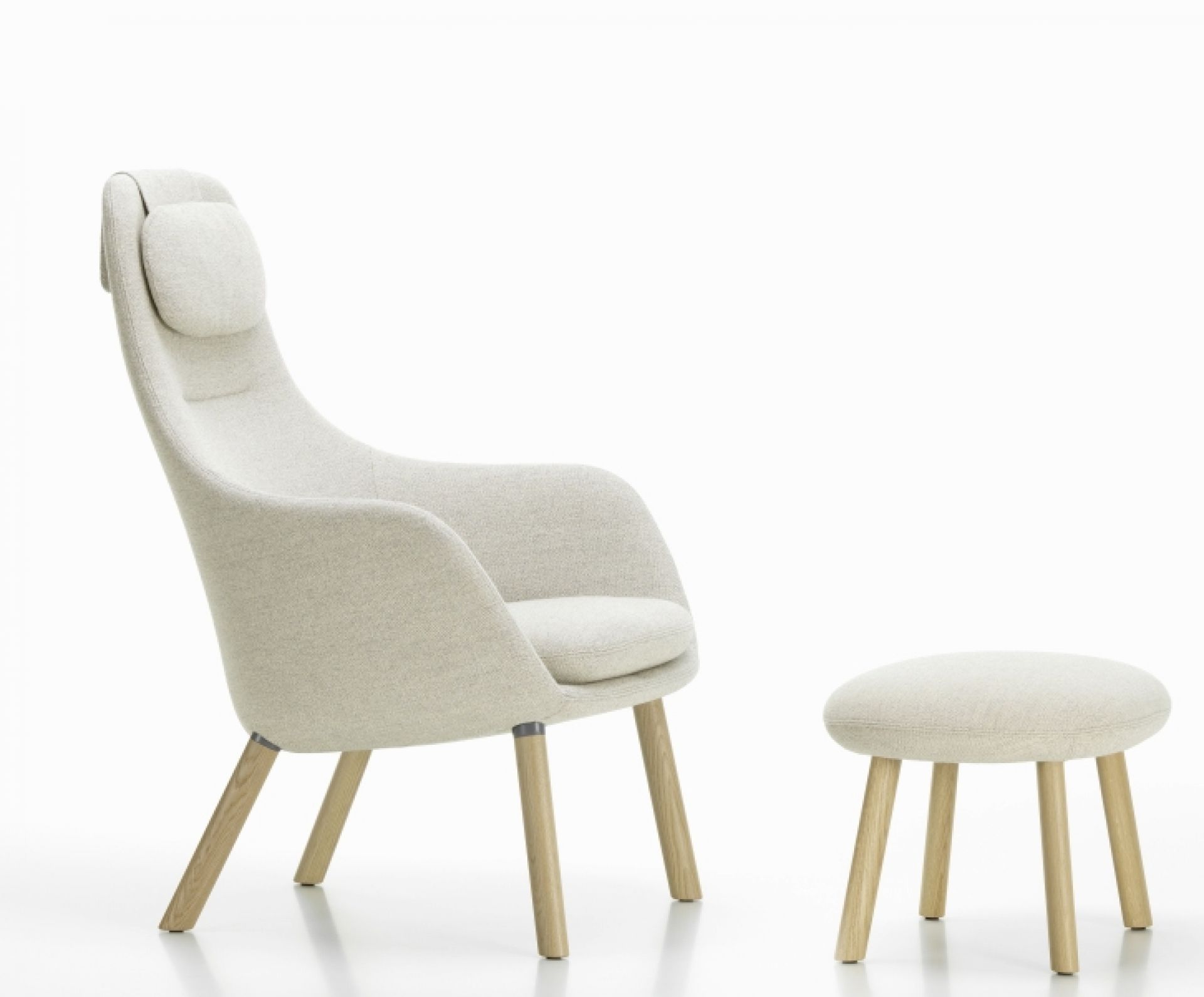 Hal Lounge Chair Armchair + Ottoman Vitra Hal Lounge Chair Armchair + Ottoman Vitra