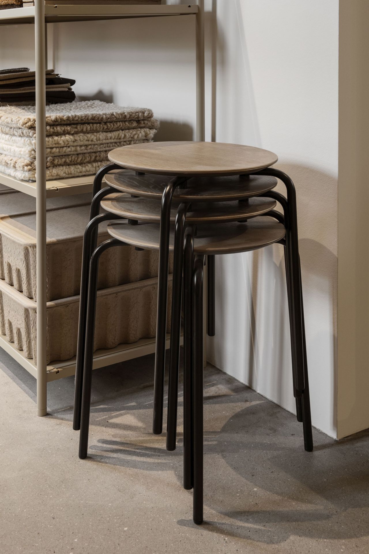 Herman Stool Black Frame Ferm Living