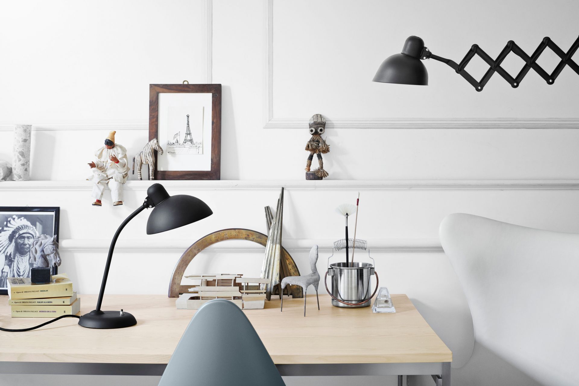 6718 Scissor lamp KAISER idell BLACK MATT Fritz Hansen SINGLE PIECES