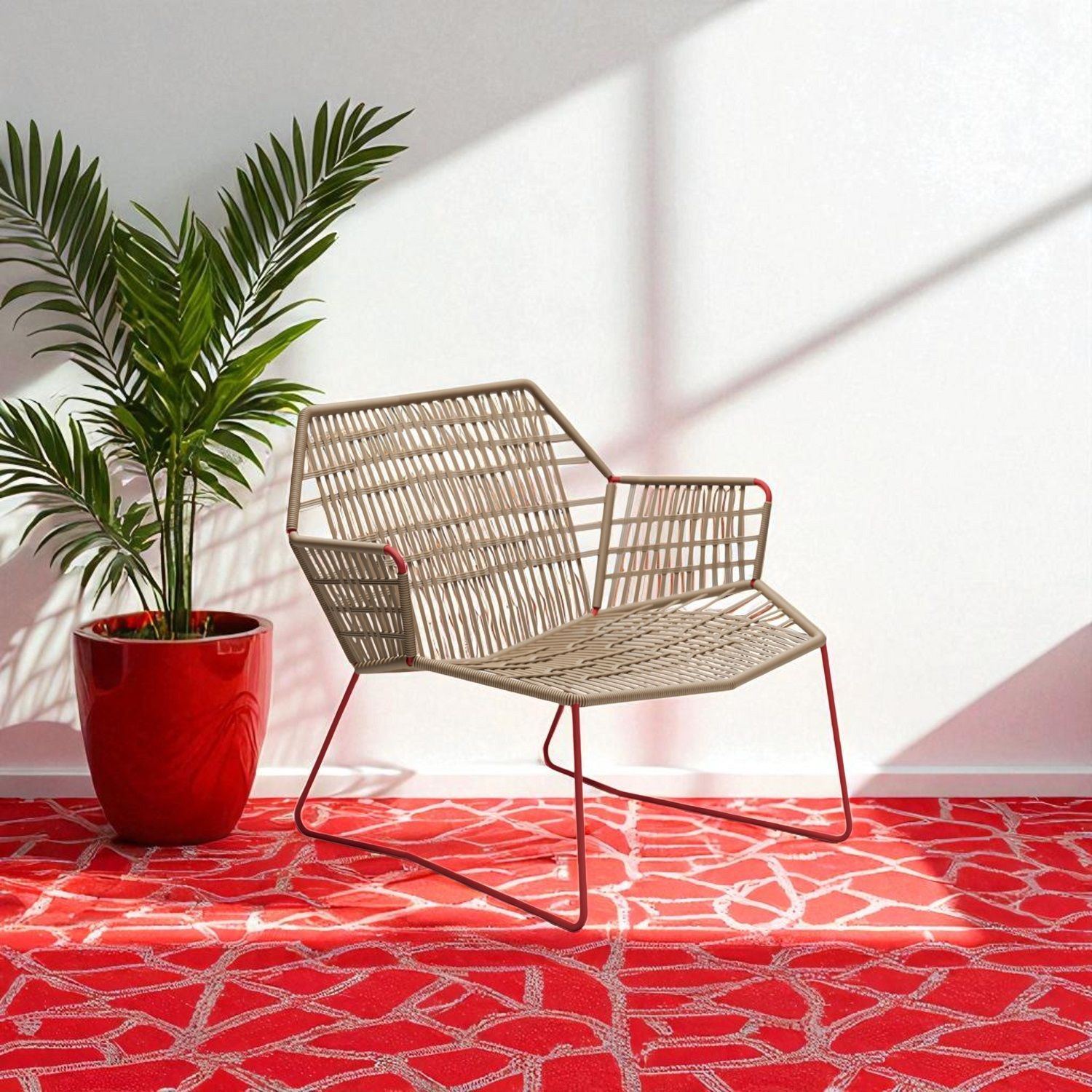 Tropicalia TR0 Armchair lacquered with armrests Moroso