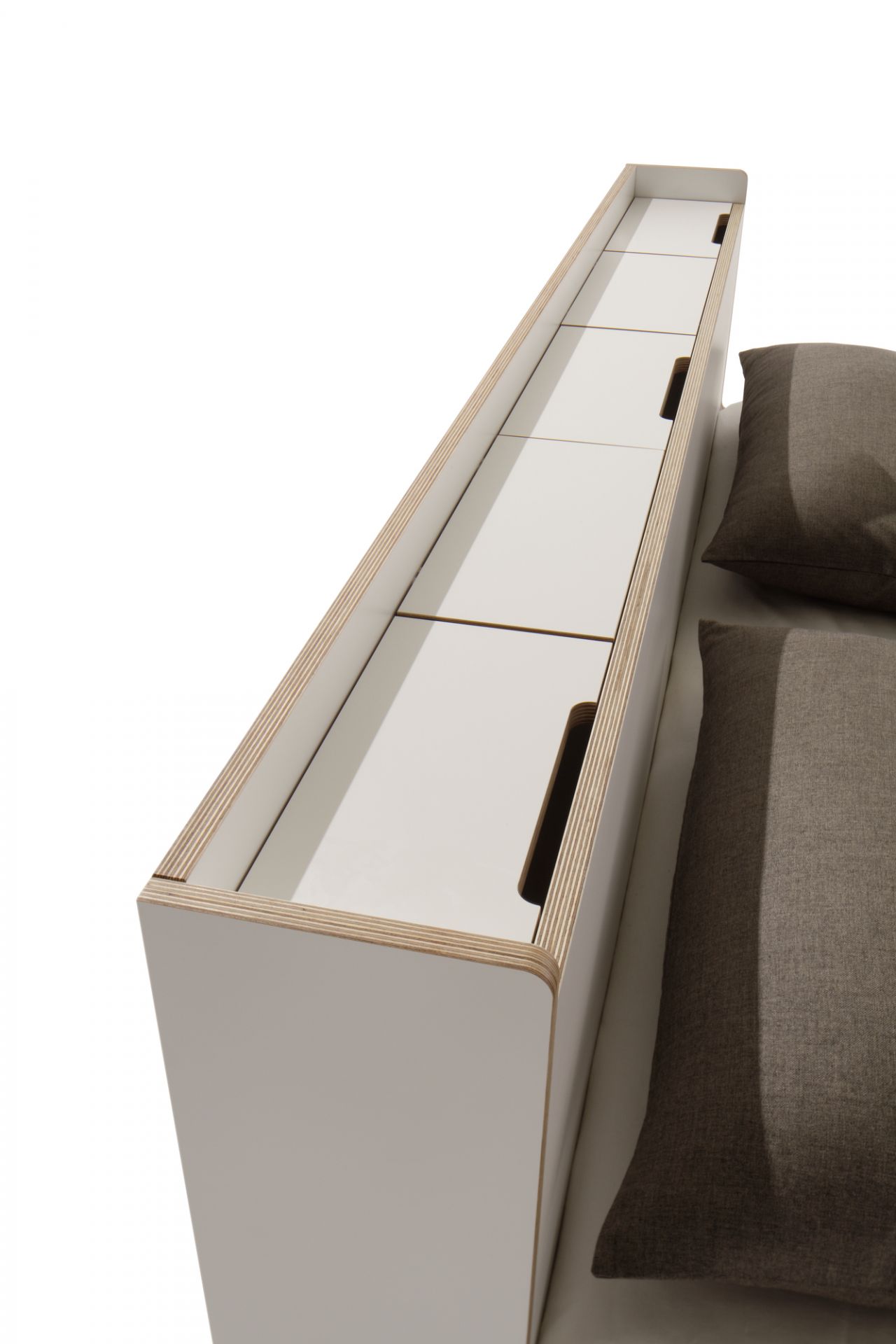Nook Double bed CPL White Müller Möbelwerkstätten NK140