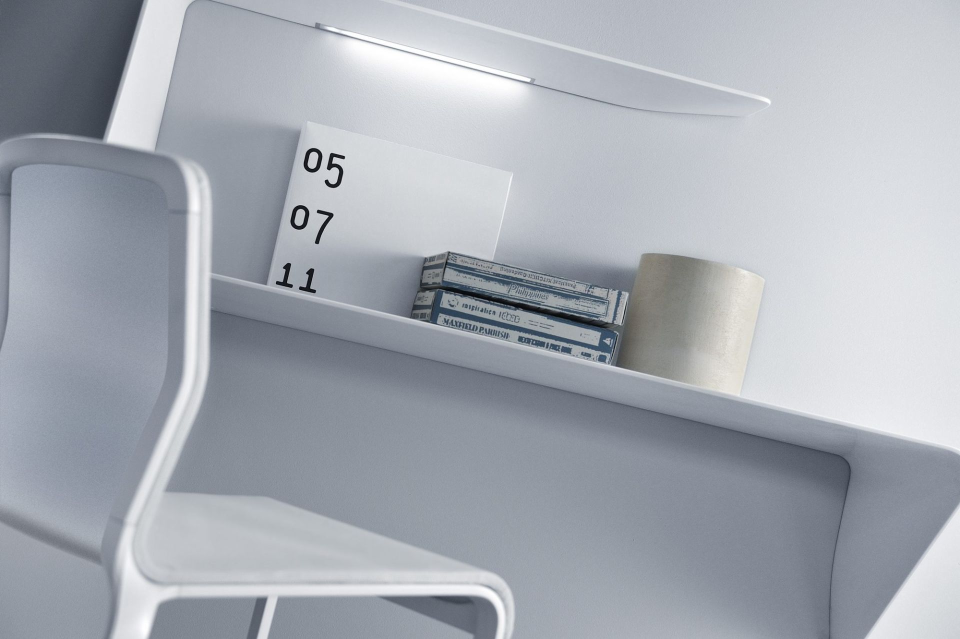 Mamba rack / wall bureau with LED MDF Italia