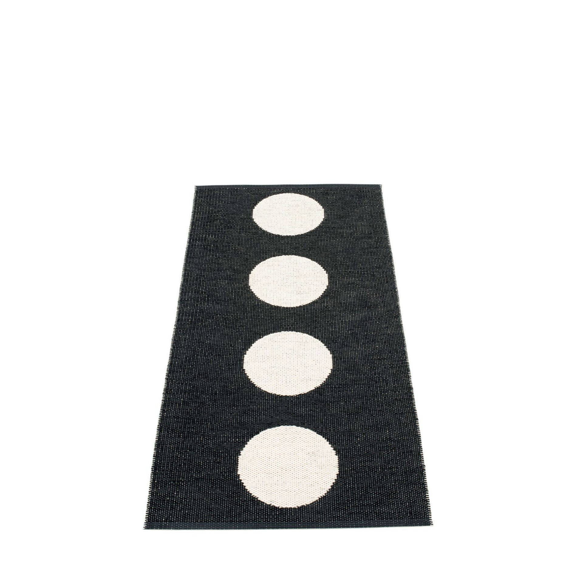 Vera Plastic Carpet 70x150 cm Pappelina Black