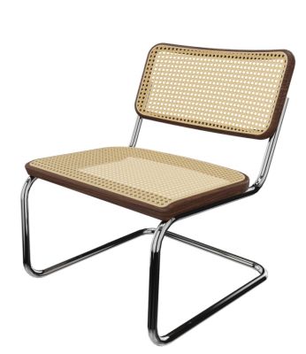 S 32 VL Lounge Chair Armchair WALKING TREE WITH NATURAL WOOD VARNISH / NATURAL TUBULAR FLEECE Thonet SINGLE PIECES