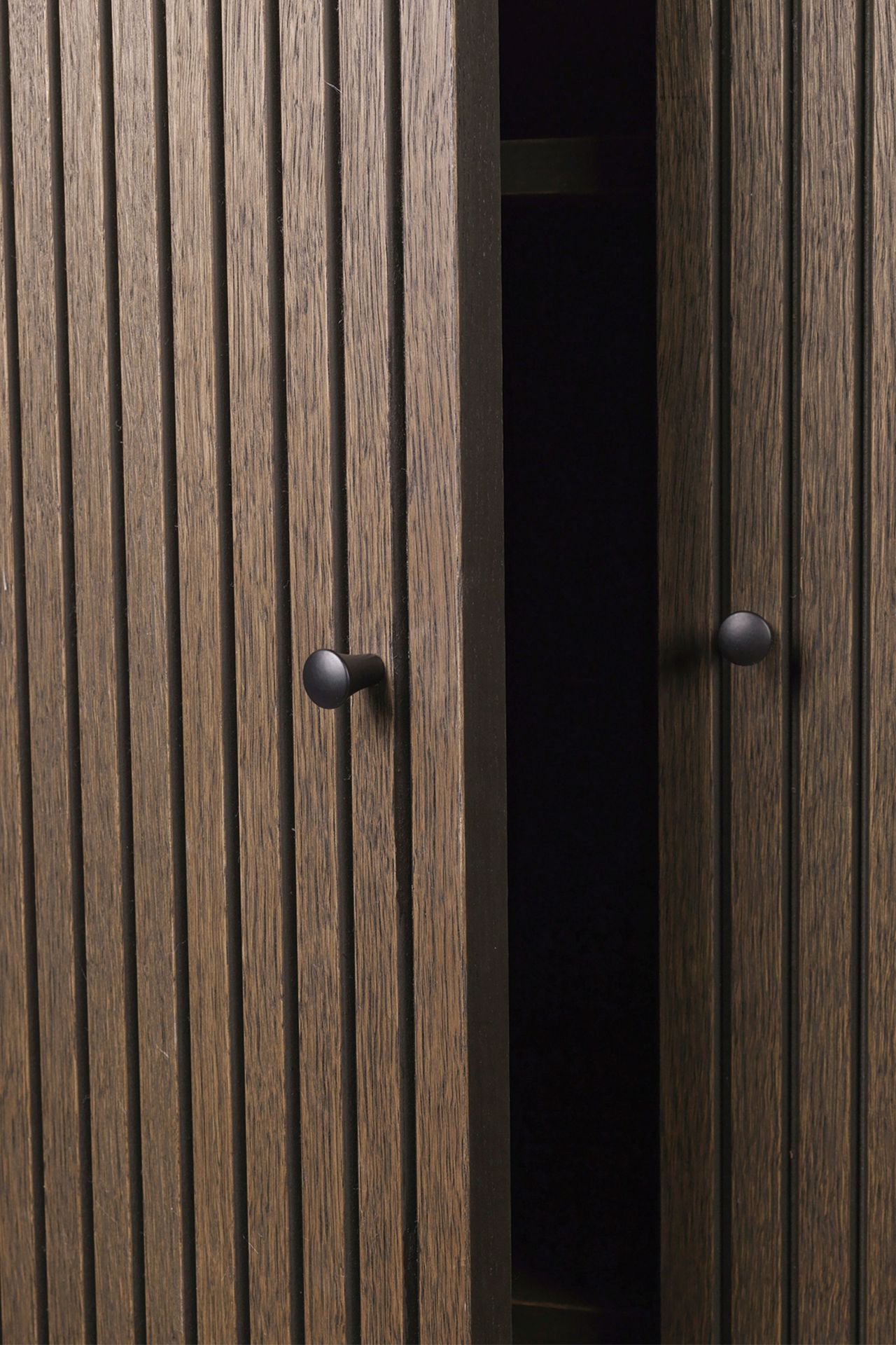 Sill Cupboard Low Dark Stained Oak Ferm Living
