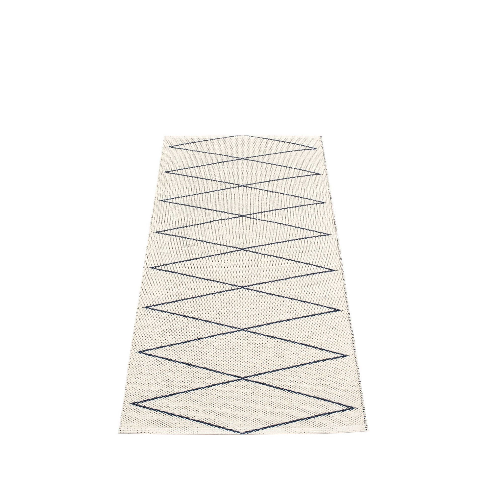Max Plastic Carpet 70x160 cm Pappelina Dark Blue-Vanilla