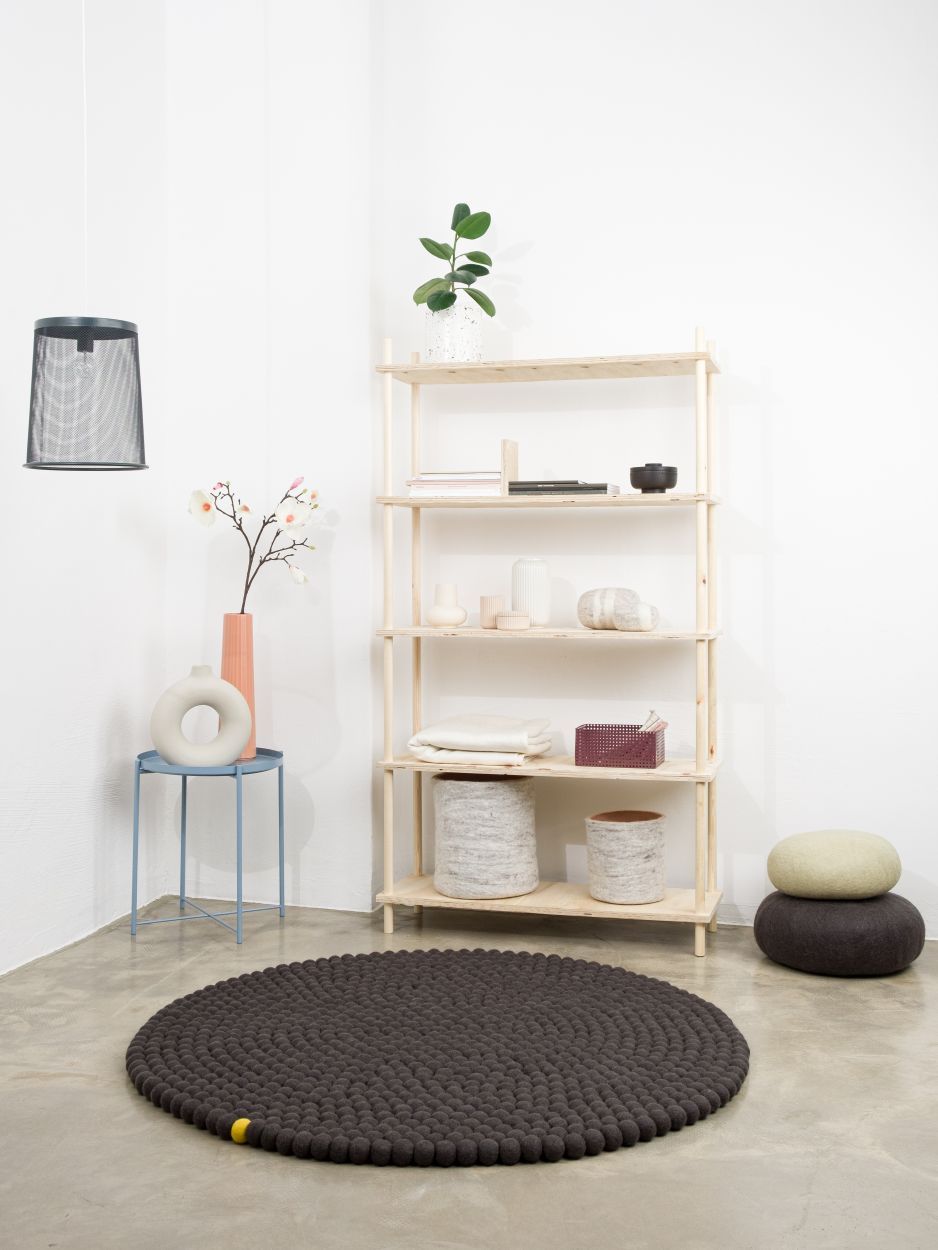 Big One Round Felt carpet Ø 160 cm myfelt Anthracite