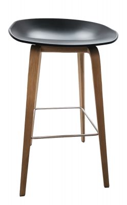 About a Stool AAS32 / AAS 32 Barstool High BLACK / OAK SOFTENED Hay IMPERFECT ITEMS