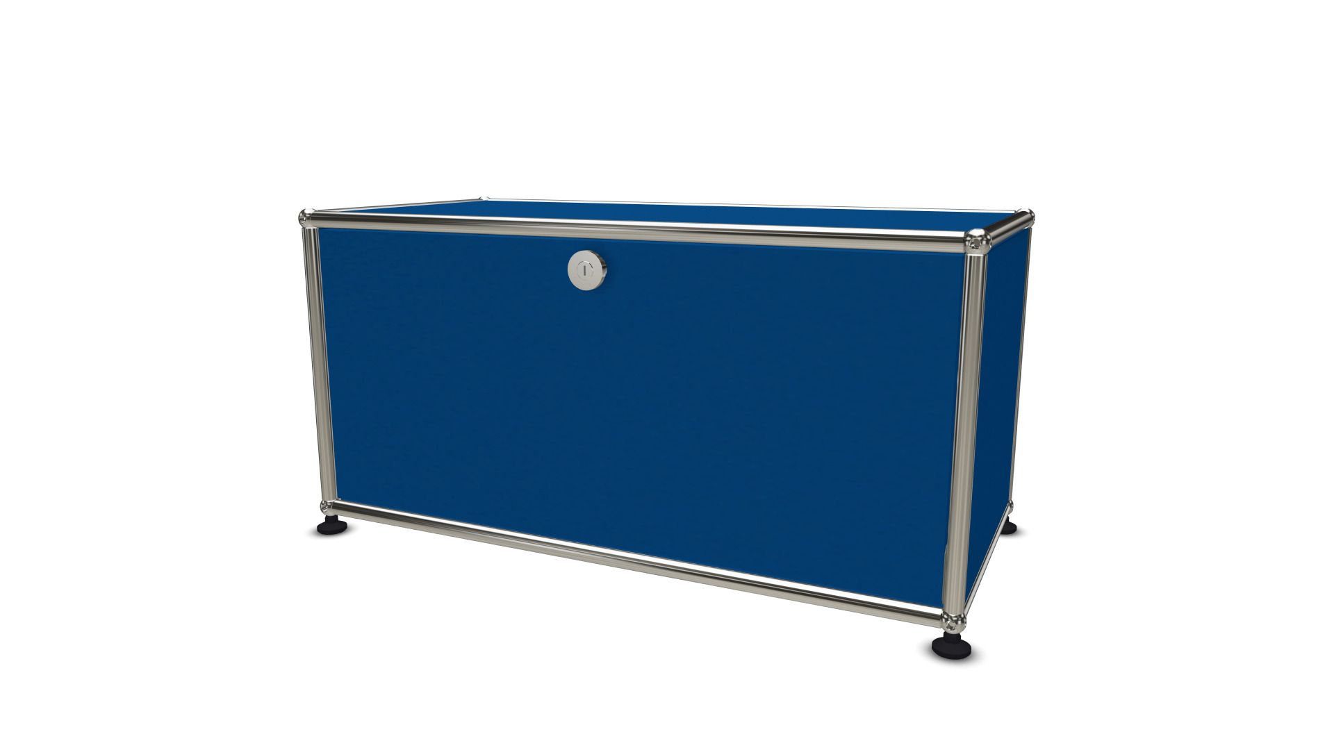 USM Haller Lowboard mit einer Klappe enzianblau