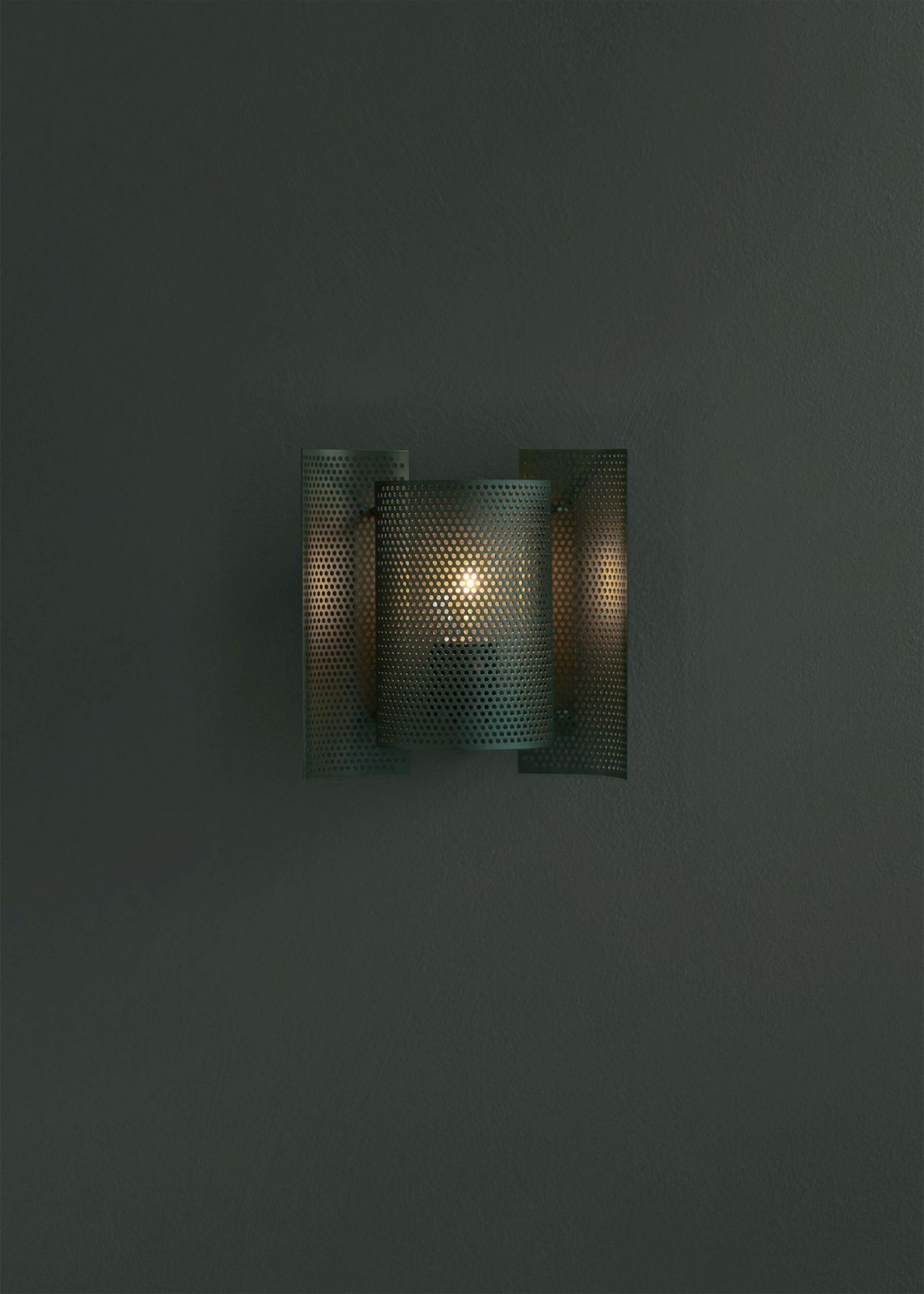 Butterfly perforated Wall lamp dark green Northern